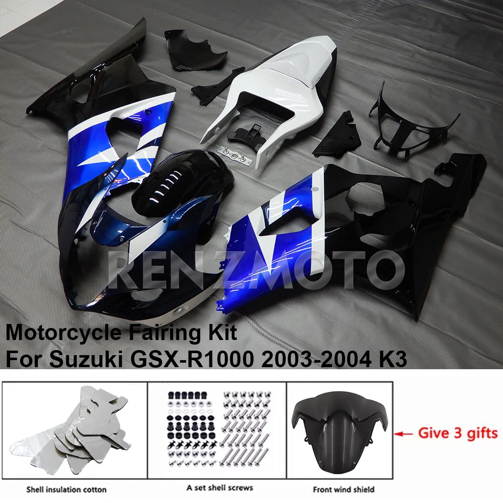 S1003-101a For Suzuki GSX-R1000 2003-2004 K3 K4 Fairing Motorcycle Set Body Kit Decoration Plastic Guard Plate Accessories Shell