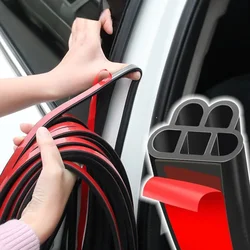 Hot Rubber Car Door Seal Strip Double Layer Sealing Protector Auto Soundproof Waterproof Weather Strips for Door Hood Trunk