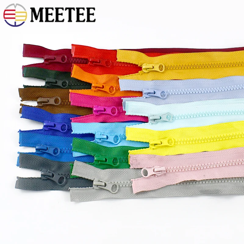 

3pcs 5# 40-120cm Colored Resin Zipper Jacket Backpack Auto Lock Decorative Zippers Garment Zip Repair Kit DIY Sewing Accessories