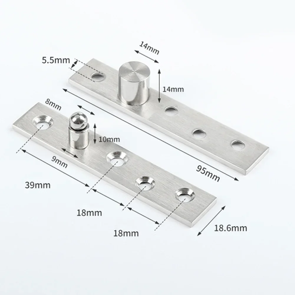 Bisagra pivotante de puerta giratoria invisible de acero inoxidable de 270 grados de larga duración y elegante para puertas de madera o aleación