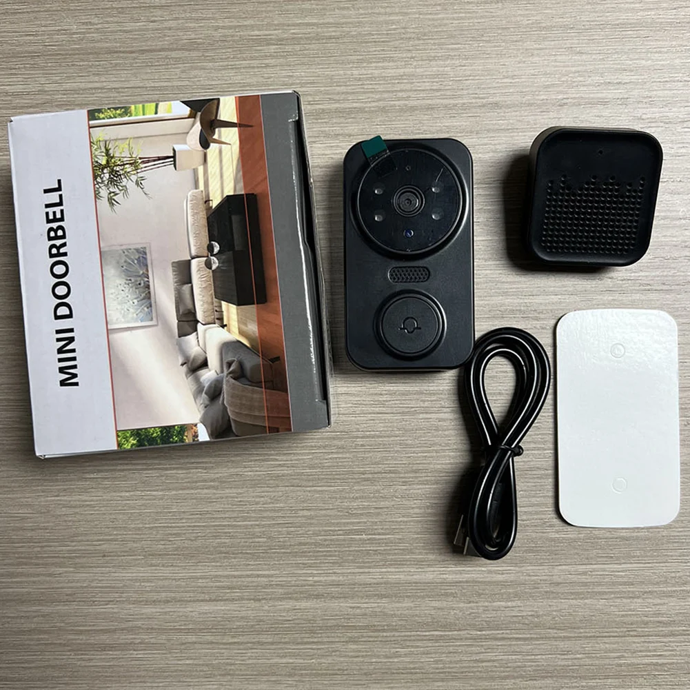 WiFi Smart Video Doorbell Camera 2-Way Audio Intelligent Doorbell Night Vision Front Door Camera for Villa Home Office Apartment