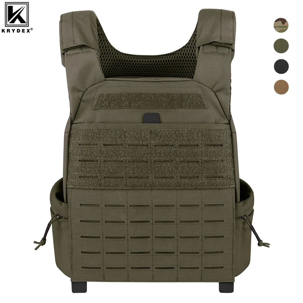 

KRYDEX Tactical Strength Weighted Training Men Vest Laser MOLLE Plate Carrier Adjustable Shoulder Straps For Outdoor Sport Vest