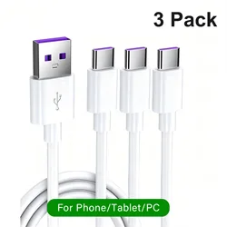 1M/1.5M/2M Fast Charging Type C Cable for honor Huawei Phone laptop and Tablet PC Original USB C line quick charge data cord 6A