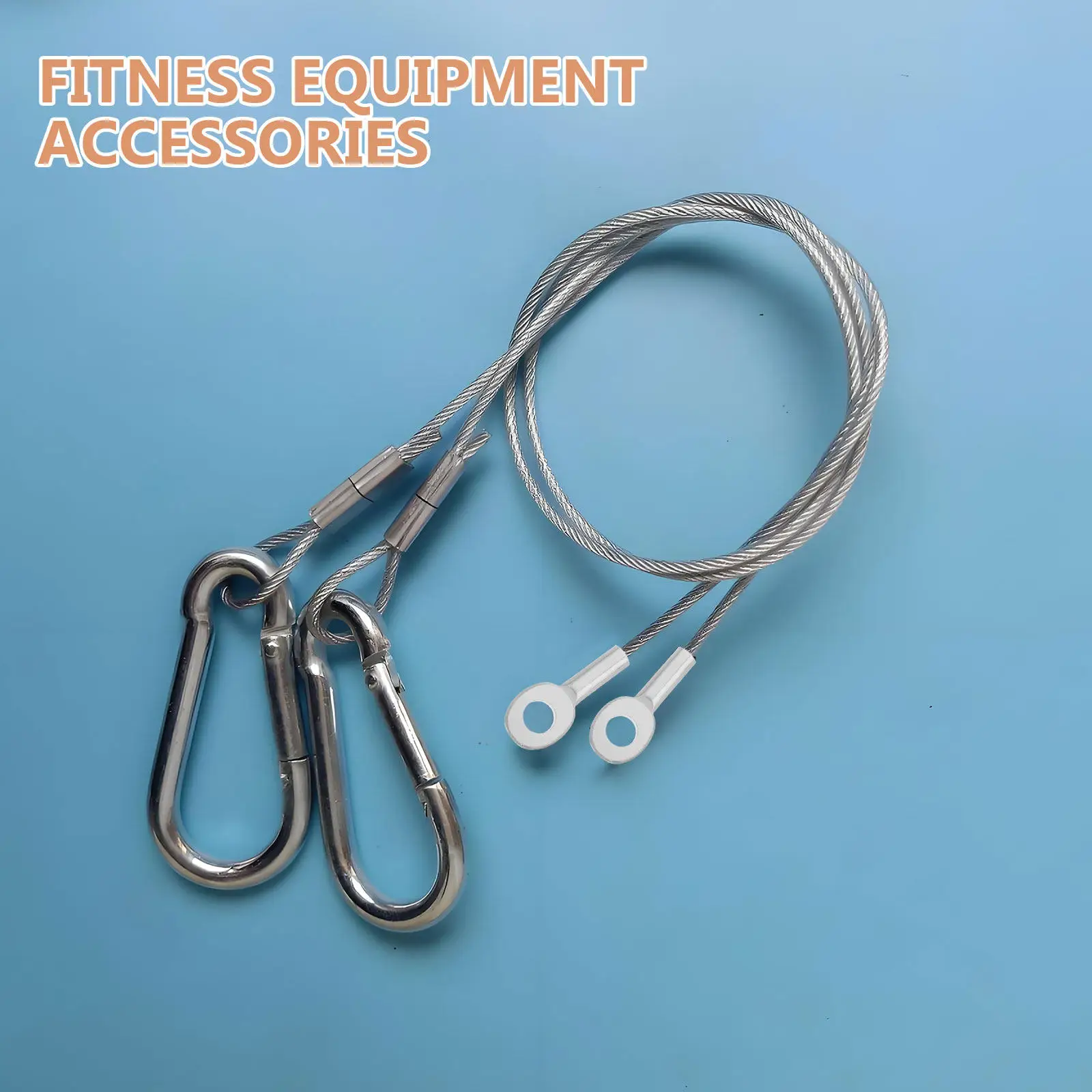 6Pcs Gym Cable Eyelet Terminal Steel Wire Rope Connector Replacement Suitable for Fitness Equipment Pulley Cable Ball Stopper