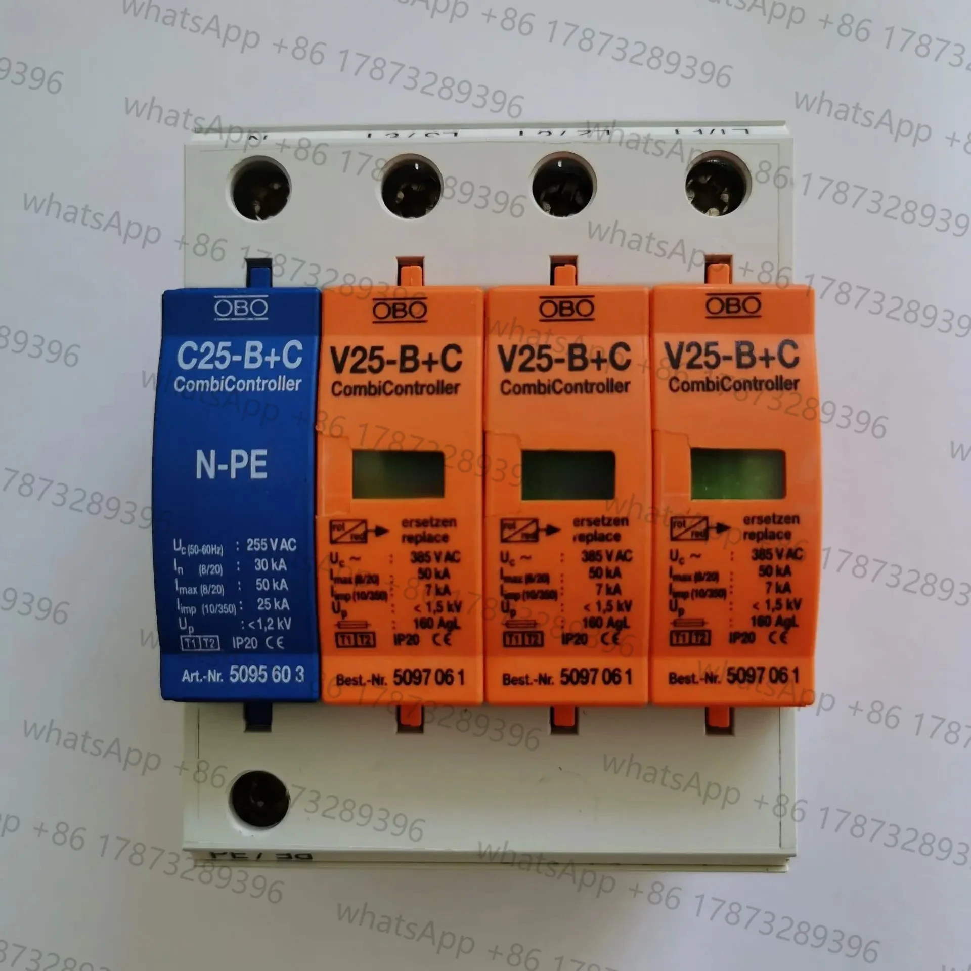 V25-B+C/3+NPE 7-50KA Surge Arrester ~385V AC Combi Controller Surge ...