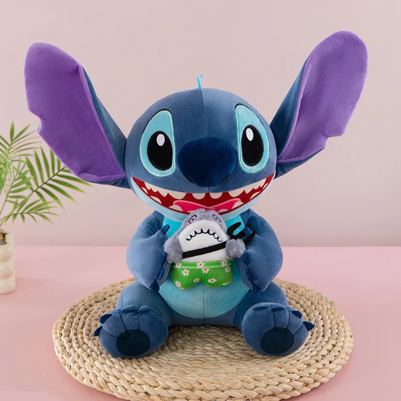Kawaii Peluche Stitch Squalo Coccole Bambola Peluche Bambini Compleanno Regalo di Natale Peluche carino per bambini Morbido giocoso amico