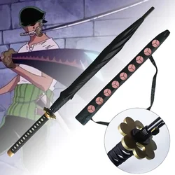 Anime Zoro Katana Umbrella Sword Long Rain Parasol Roronoa Zoro Cosplay Prop Real Size Japanese Katana Sabre Umbrella Parasol