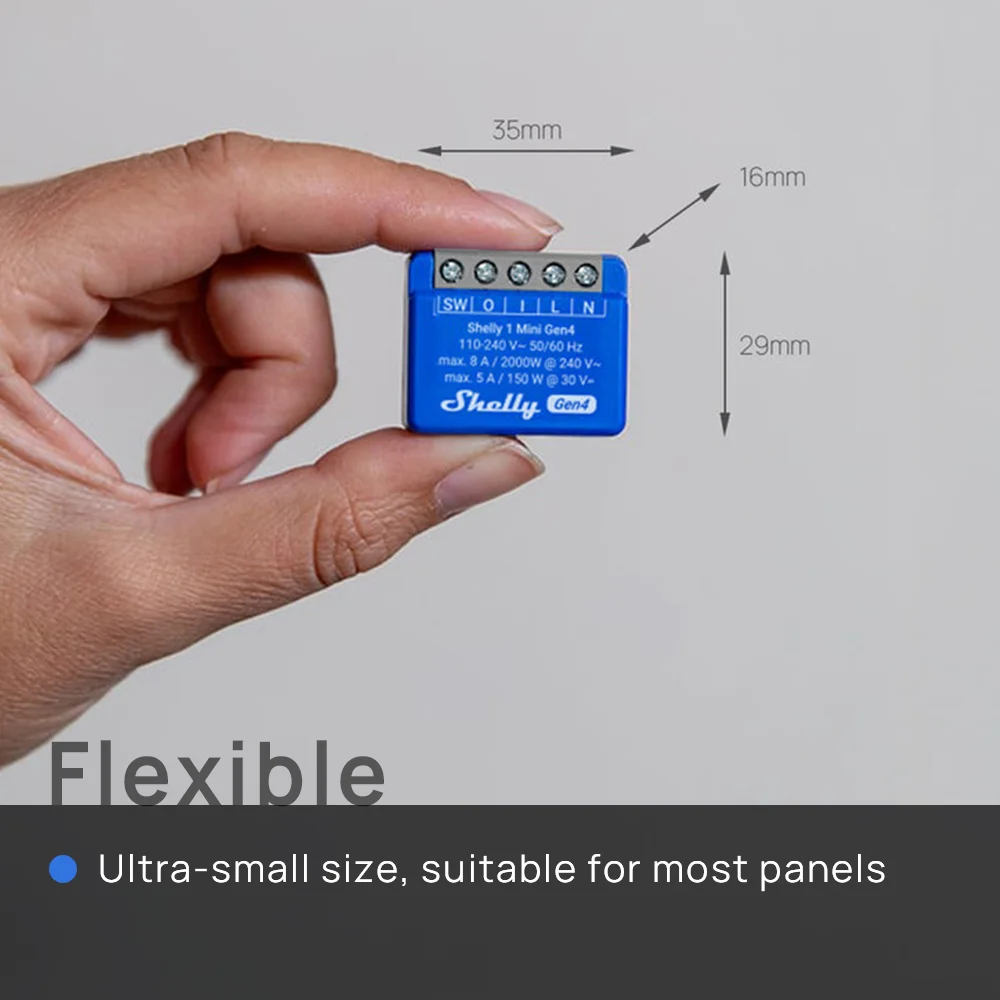 Shelly 1 Mini Gen4 Matter Smart Home Zigbee iot WiFi inteligentes Garage Door Smart Life Control Alexa Google Home HomeKit