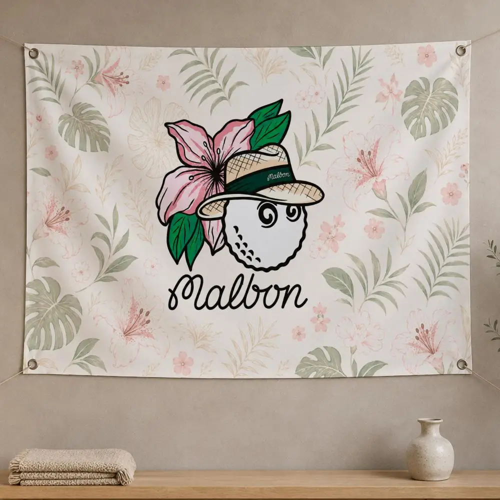 Golf M-malbon Golf-Flaggen Wandbehang Flaggenbanner für Schlafzimmer, Wohnheim, Wohnzimmer, Party, Festival, Camping, Innen- und Außendekoration – Detail 5