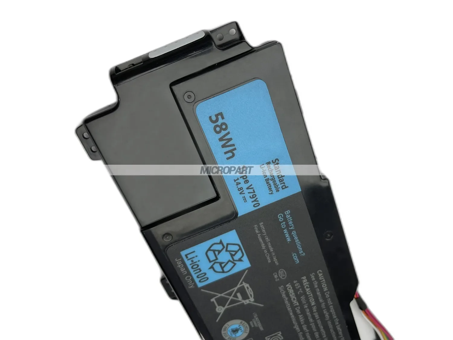 Substituição da bateria do portátil para Dell, bateria de reserva, 58Wh, V79Y0, Dell XPS, 14Z, XPS, L412x, XPS, L412z, XPS, L511z, 14.8V, longa duração da bateria