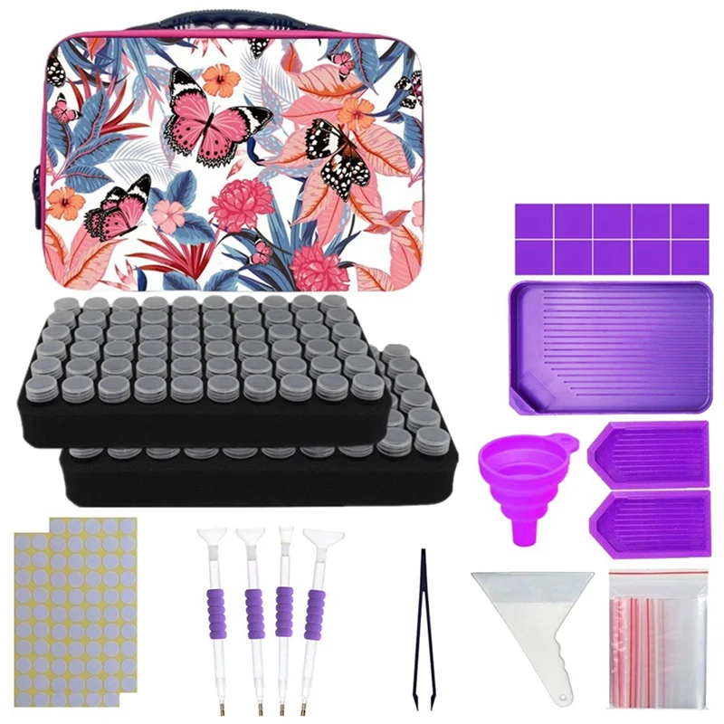 

Diamond Painting Storage Box 120 Slots Diamond Art Accessories and Tools for 5D Diamond Painting Kit Storage Box