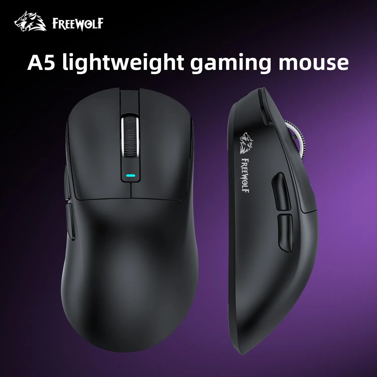 Беспроводная игровая мышь FREEWOLF A5 PAW3311, легкая профессиональная мышь 1000 Гц, трехрежимное подключение Bluetooth для игр