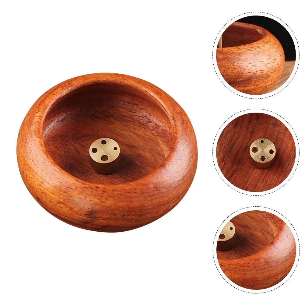 

Bowl Shaped Incense Burner Wooden Incense Sticks Plate Relaxing Yoga Mood Enhancement Tabletop Decor Desktop Censer