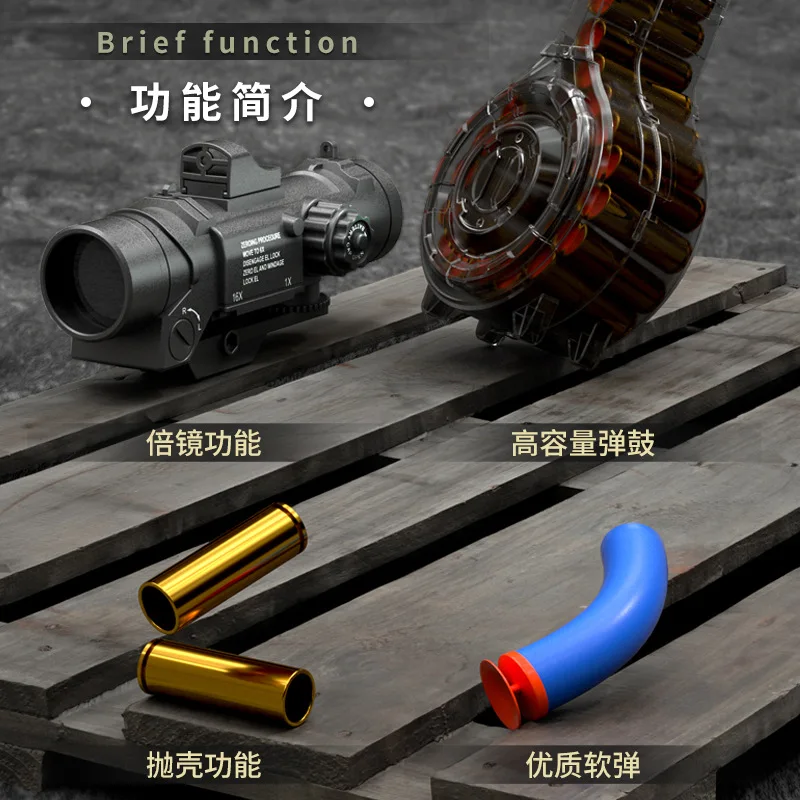 Elektryczny pistolet na miękkie kulki dla chłopców, automatyczny/ręczny pistolet na piankę z wystrzeliwaniem nabojów i 80 miękkimi strzałkami, gry strzeleckie.