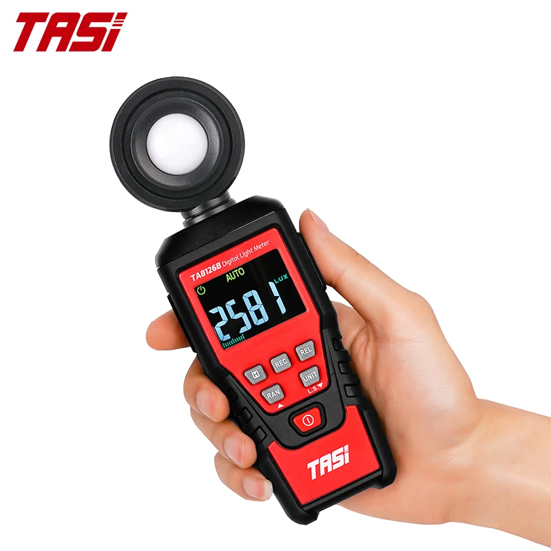 TASI TA8126B  200000lux Digital Light Meter Professional Lux Meter Natural light Color light Lux/Fc Self-difined light source