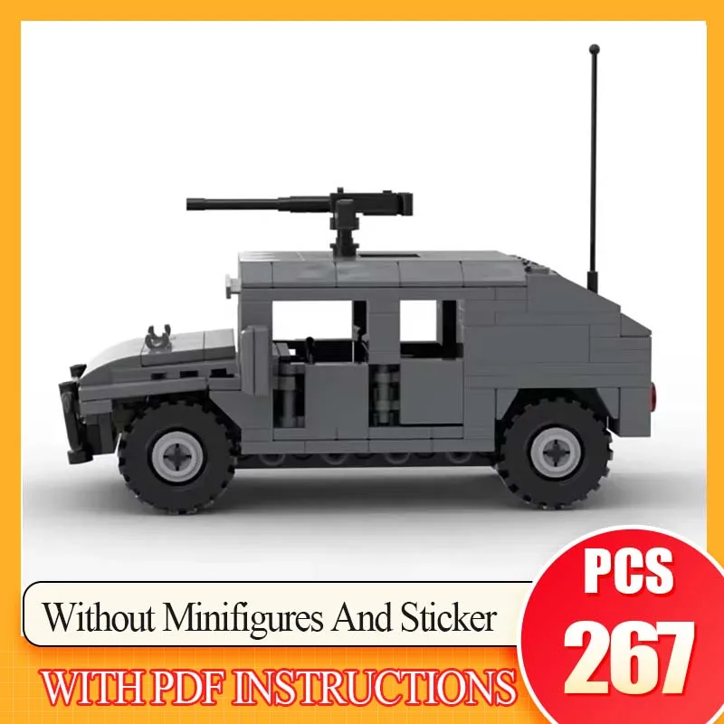 HMMWV M1025 Model War Series Technical Bricks DIY Assembly Military Vehicles Moc Building Blocks Toy For Child Gift
