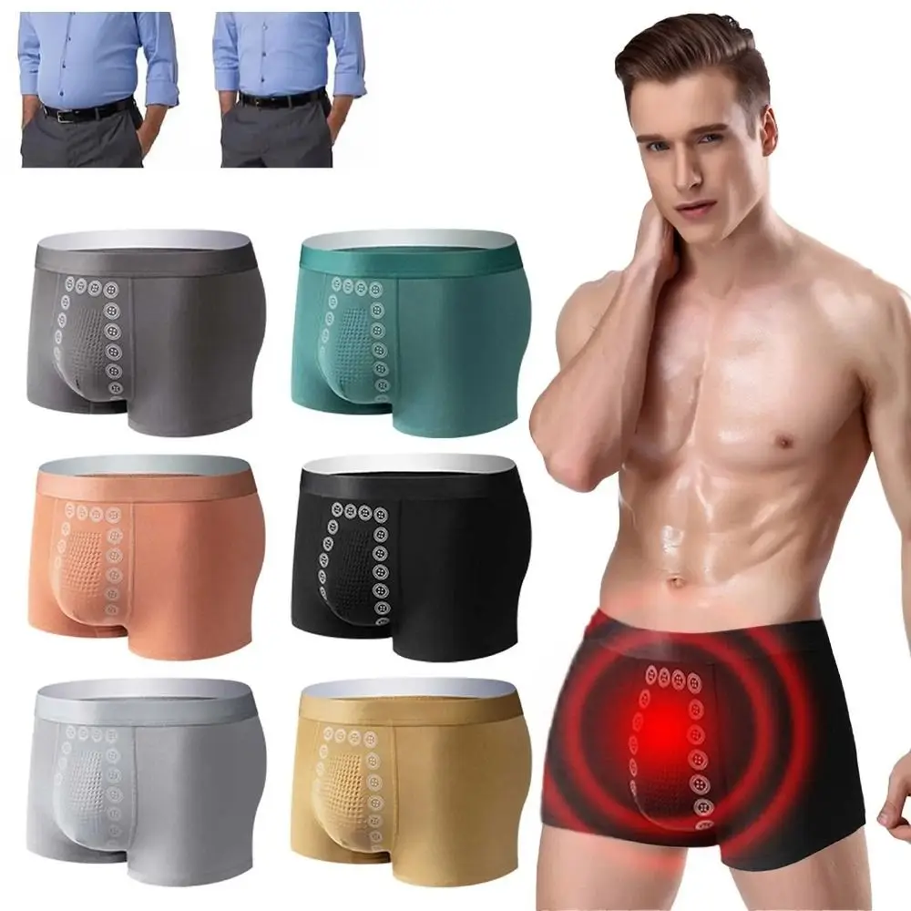 Energy Field Therapy Men\'s Underwear Elastic Polyester Fibre Long Lasting Slim Briefs Breathable Magnetic Therapy Men Underwear