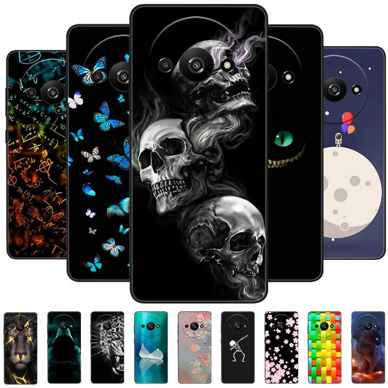 For Xiaomi Redmi A3 Case Soft Silicone Cool Wolf Shockproof Cover for Redmi A3 TPU Coque Lion Fundas A 3 RedmiA3 Anti-knock Capa