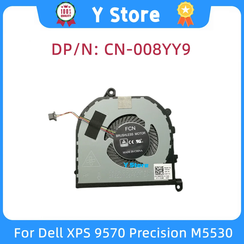 

Y Store New Original Laptop Cooling Fan For Dell XPS 9570 Precision M5530 Fan 008YY9 08YY9 CN-008YY9 Fast Ship