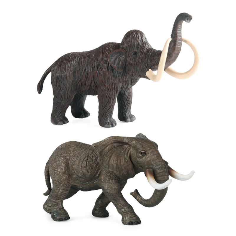 Realistico elefante da tavolo giocattolo modello statico giocattolo figurine decorazione della stanza