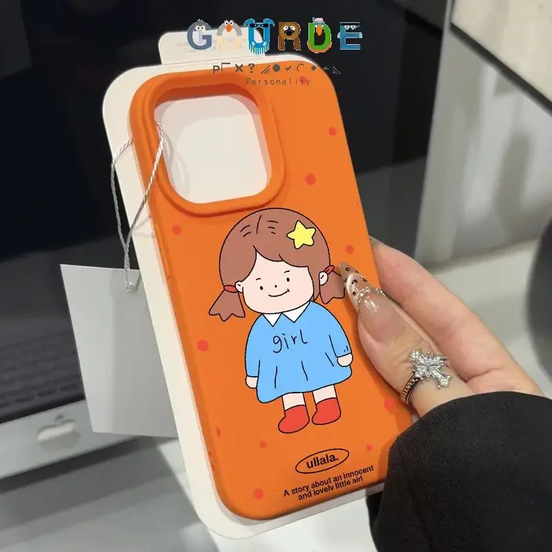 

Gourde Star Girl Carpet Polka Dot Cat Patterns Lichee Phone Case for Iphone 16 15 14 12 13 11 Pro Max 7 8 Plus X Xs Xr Xs Max