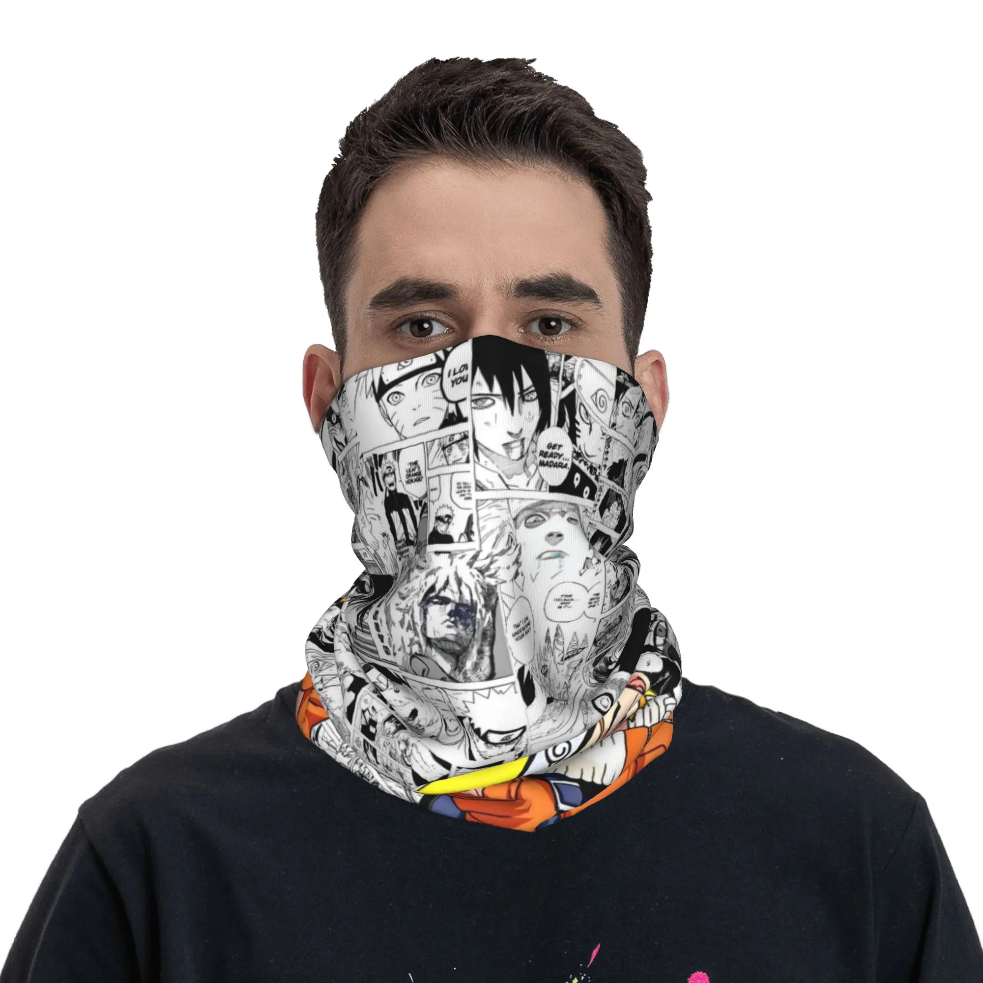 

Custom Uzumaki N-Narutoes Cartoon Bandana Neck Gaiter Windproof Face Scarf Cover Men Women Headwear Tube Balaclava