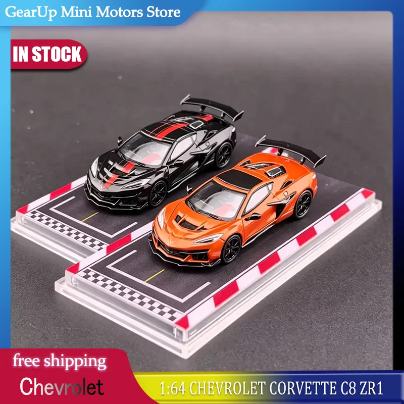 

Fw Fineworks Diecast Car Model Toy 1:64 Scale Alloy Chevrolet Corvette C8 Zr1 American Sports Car For Adult Collection