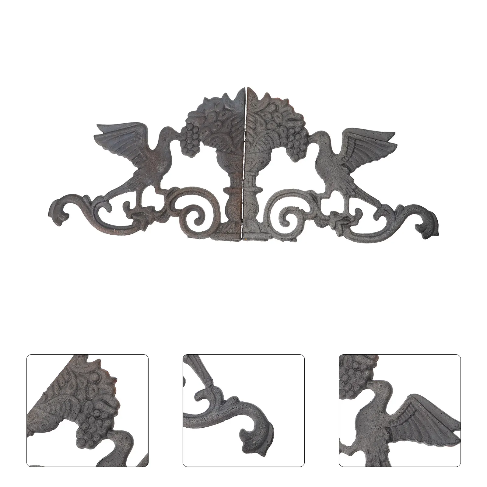 

1Pair Cast Iron Dove Decoration Creative Bird Sculpture Home Fence Garden Fence Ornament Dove Decoration Ornament