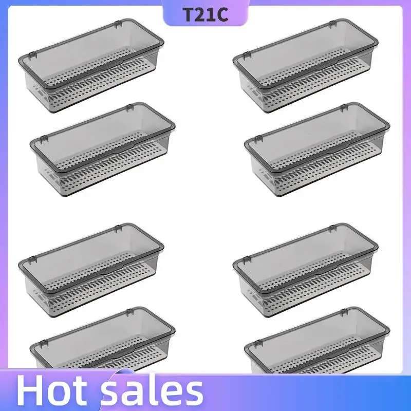 

T21C 8X Flatware Tray With Lid,Utensil Storage With Lid Plastic Cutlery Tray,Cutlery Drawer Organizer Utensil B