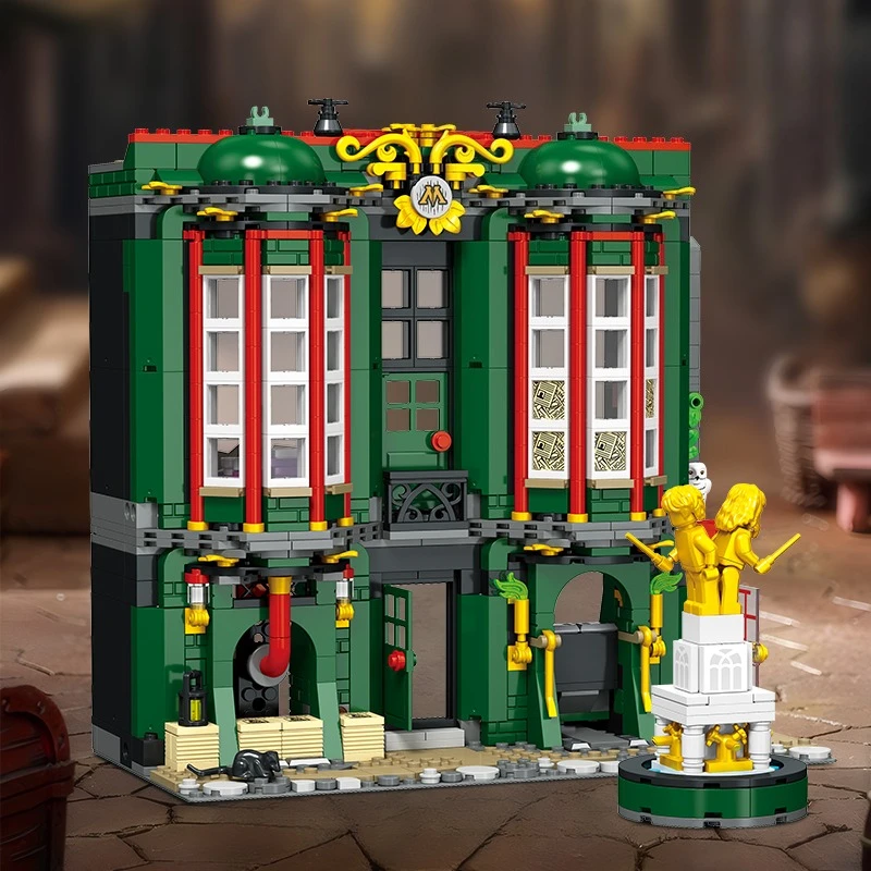 

Diagon Alley Ministry Store Building Block Set Classic Movie City Street View Bricks Desktop Decoration Birthday Gift for Kid