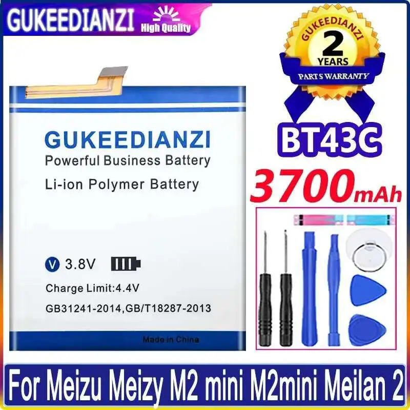 

3700Mah Mobile Phone Battery High-Capacity BT43C For Meizu Meizy M2 Mini M2mini Meilan 2