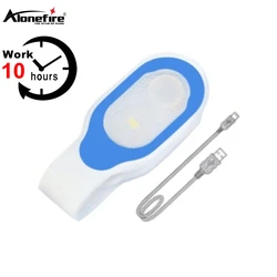 USB Charging Safety Soft Silicone Running Outdoor Work Child Lamp Strap Hiking Dog Camping Doctor Nurse Check White Warm Light