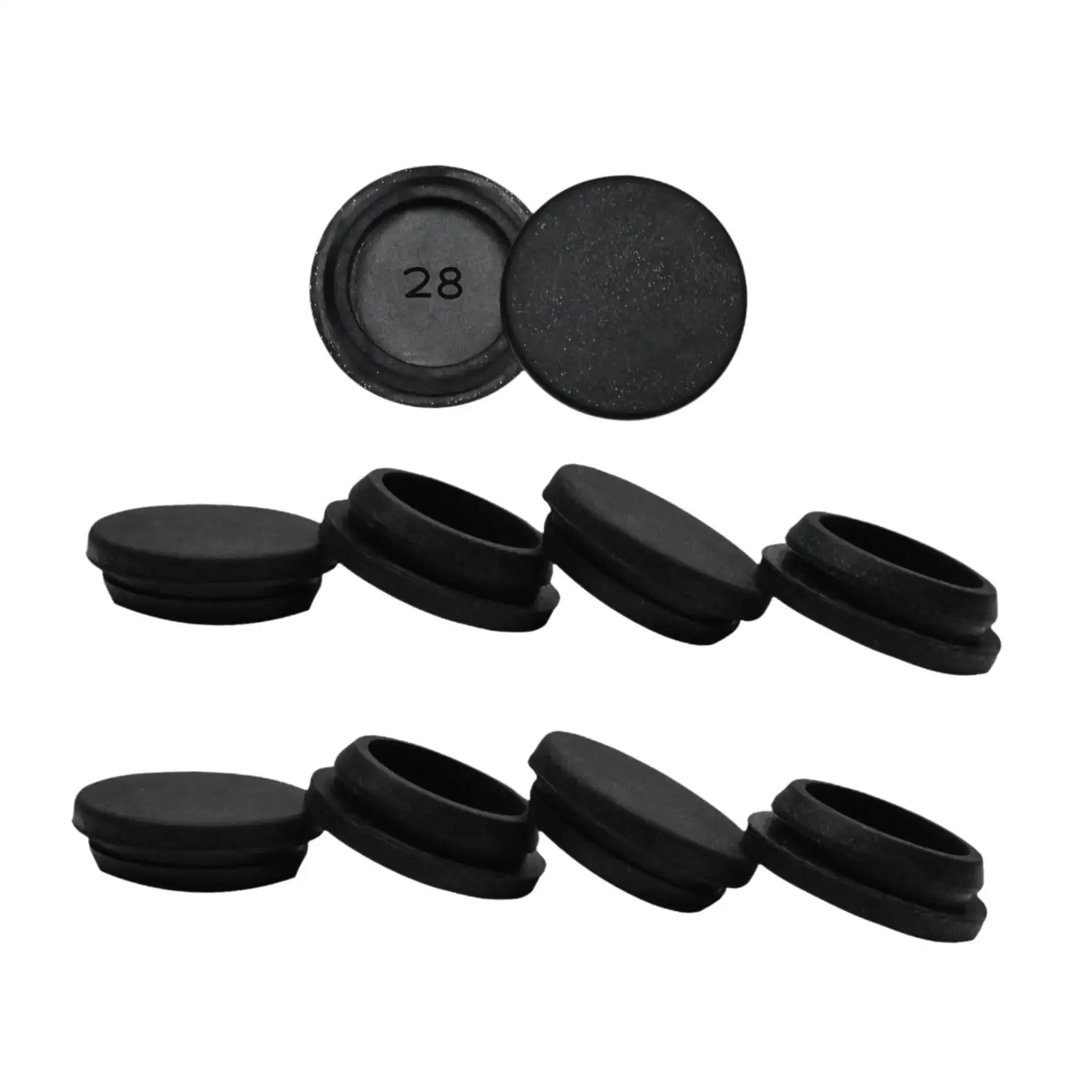 10x Silicone Plugs for Round Holes Locking for Electrical Stoppers Hole Plugs Grommets