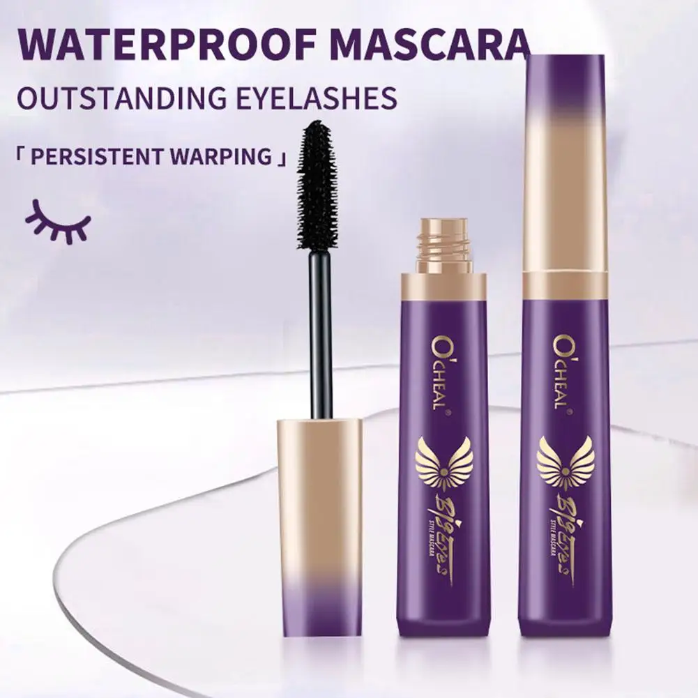 Waterproof 4D Silk Fiber Lash Mascara, alongamento, espessamento, ondulação, não-desvanece-se, cílios, melhorar os cílios