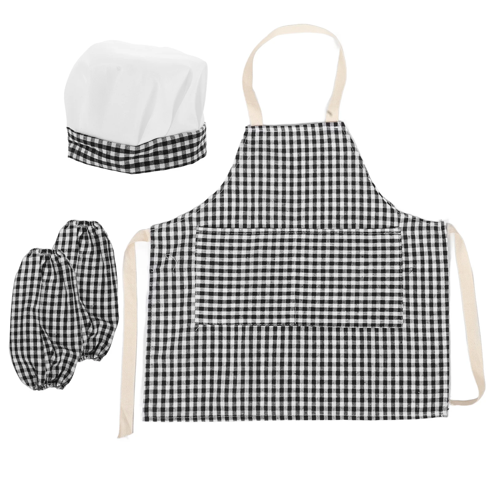 

1 set Cooking Cooking Set For Kids Apron With Hat Chef Costume Sturdy Dirt Resistant Toddler Kitchen Set Baking Gift