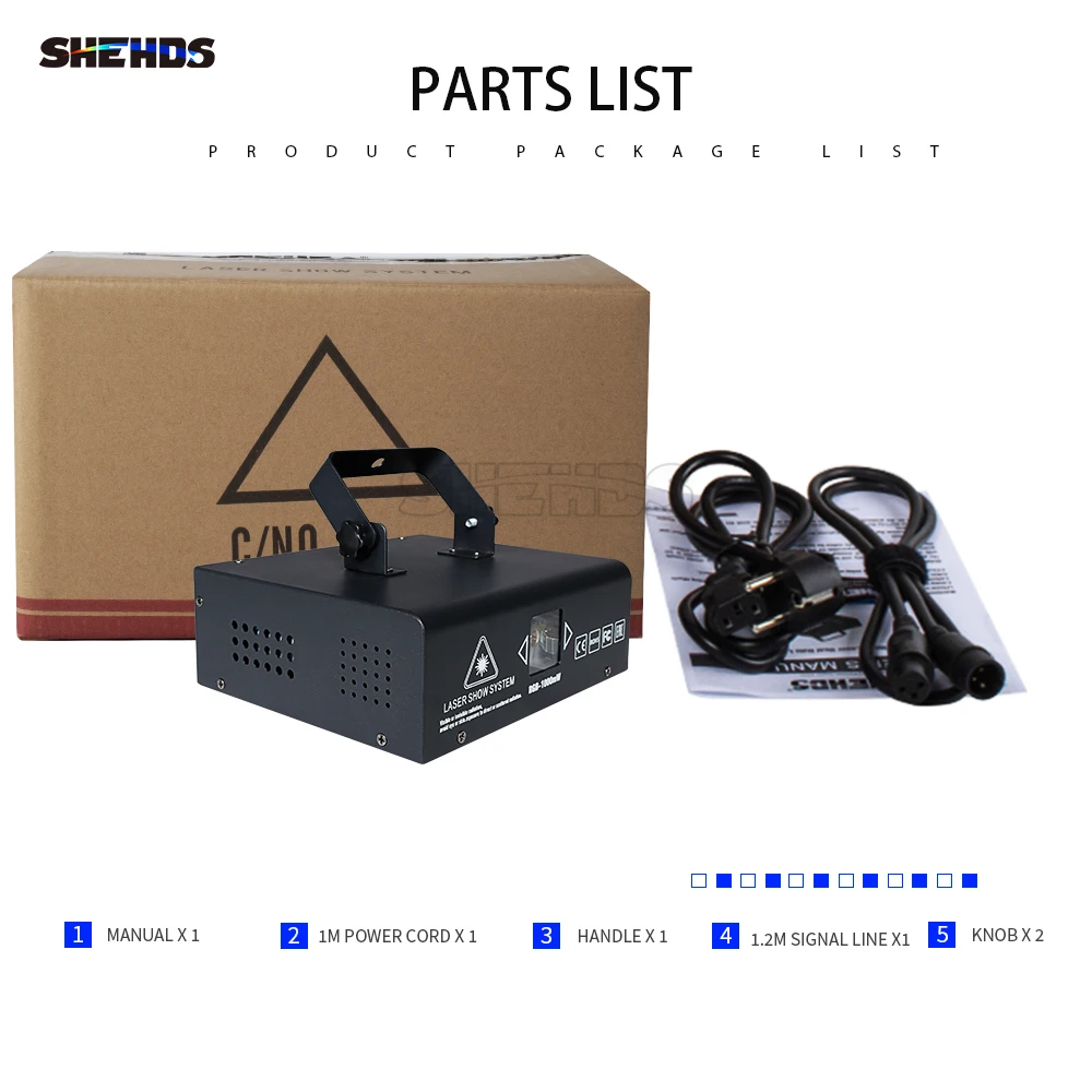 SHEHDS NEW 1000mW RGB Full Color Scan Light Multiple Effects DJ Disco Wedding Church Party Animation Scan Light