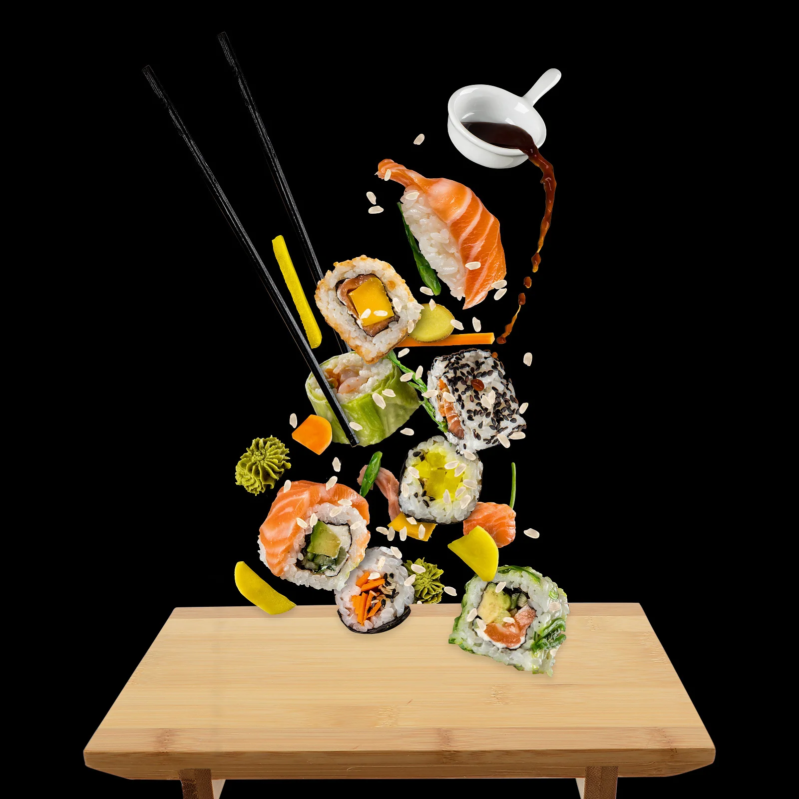 

Exquisite Craftsmanship Sushi Plate Smooth Finish Easy Clean Sashimi Dish for Household Hotel Dining Japanese Food Plate