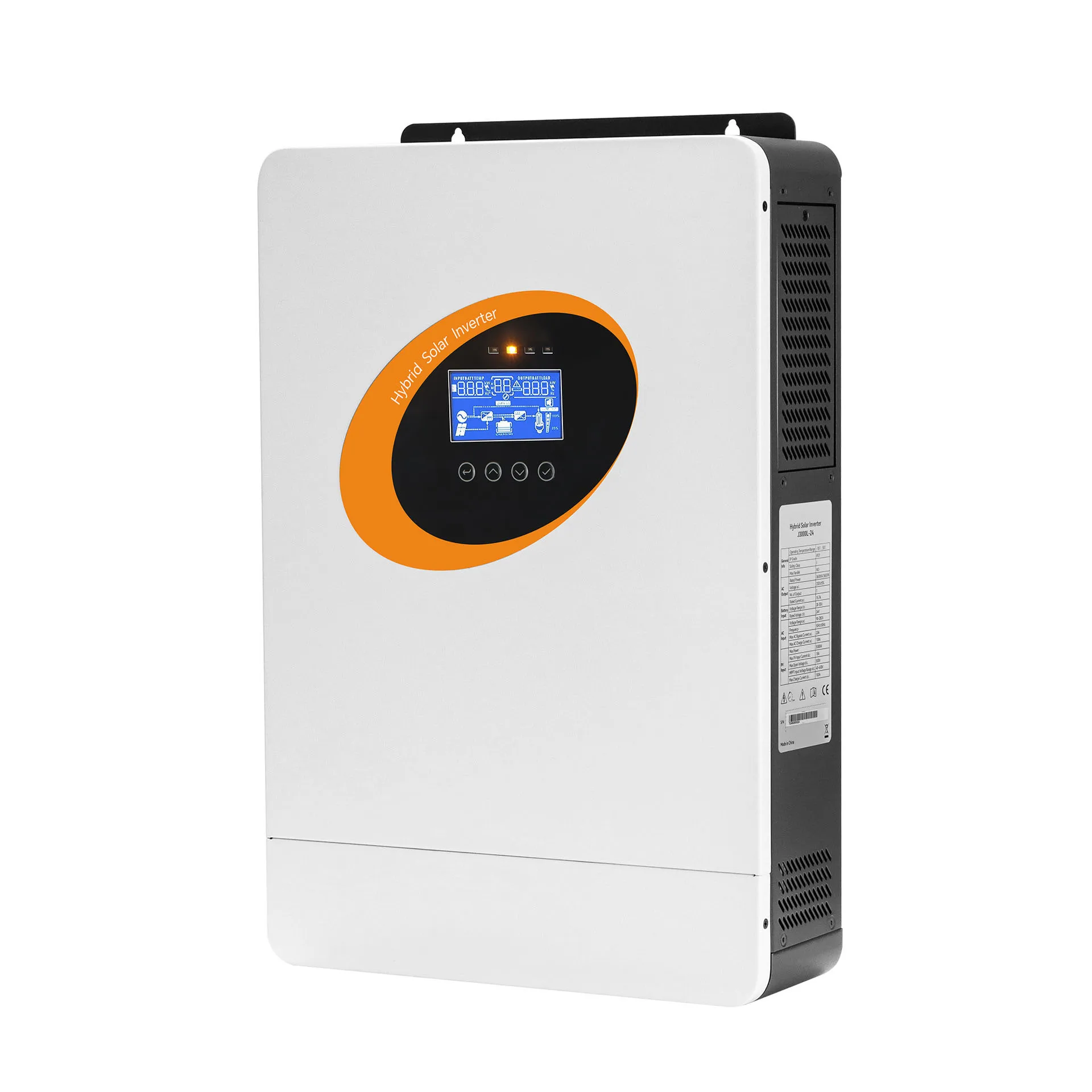 4KW Hybrid Solar Inverter 24V to 220V AC Off Grid Pure Sine Wave MPPT 100A Solar Charge Controller PV 500V with Wifi