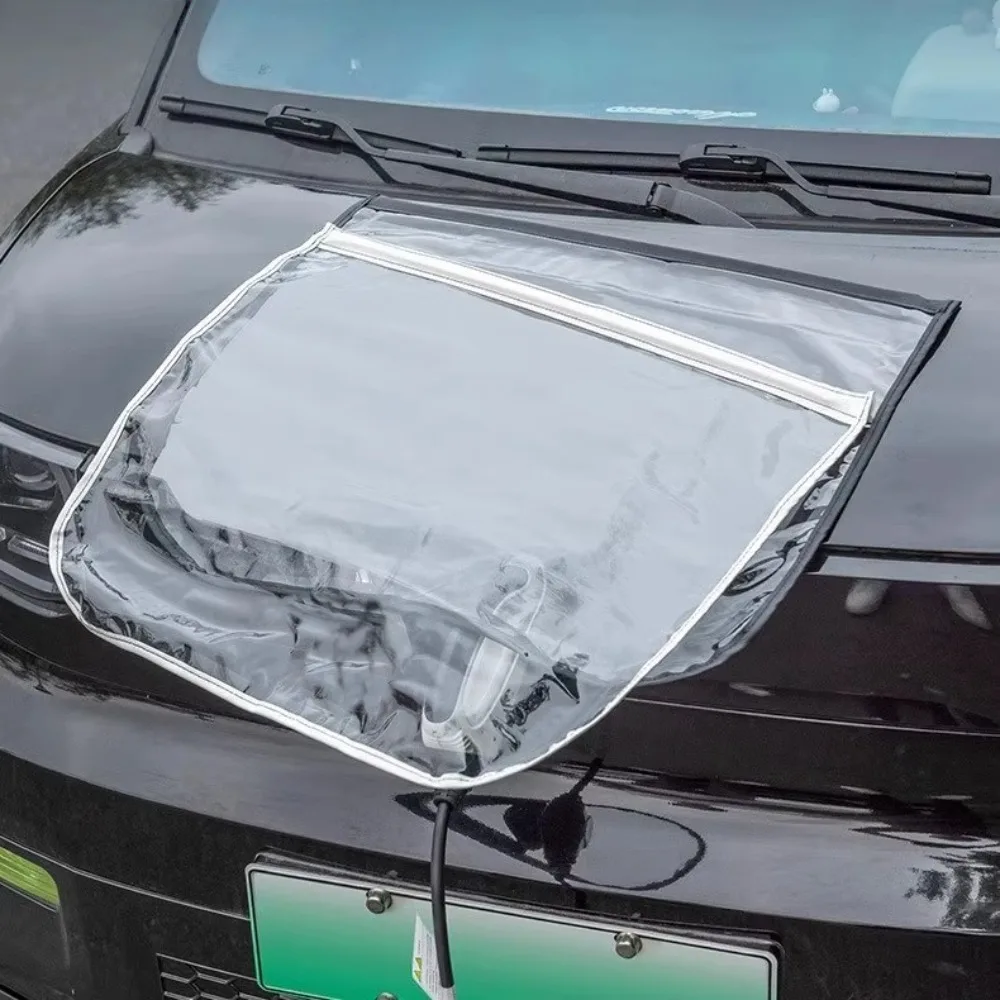 New Energy Car Charging Rain Cover Outdoor Car Charging Muzzle Protective Cover Soft Magnetic Snow and Rain Protection Cover
