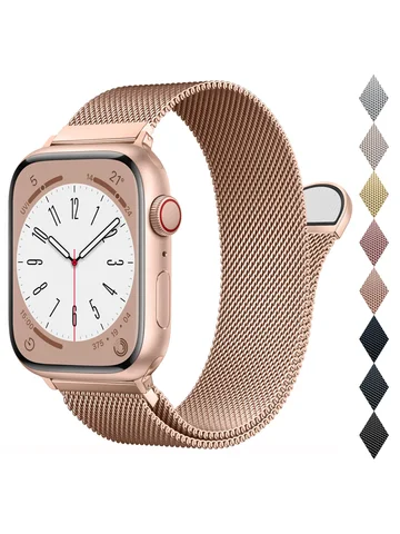 Milanese Strap For Apple Watch Band 49mm 44mm 45mm 42mm 41mm 38mm 46mm Metal Loop Wrist band for iWatch Series 10/9/8/7 Bracelet