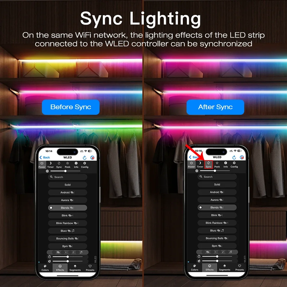 Elite ESP32 WLED Controller Wired Ethernet Sound Reactive Energy Save Relay 20A Fuse Dynamic WS2811 WS2812 SK6812 RGBIC Strip