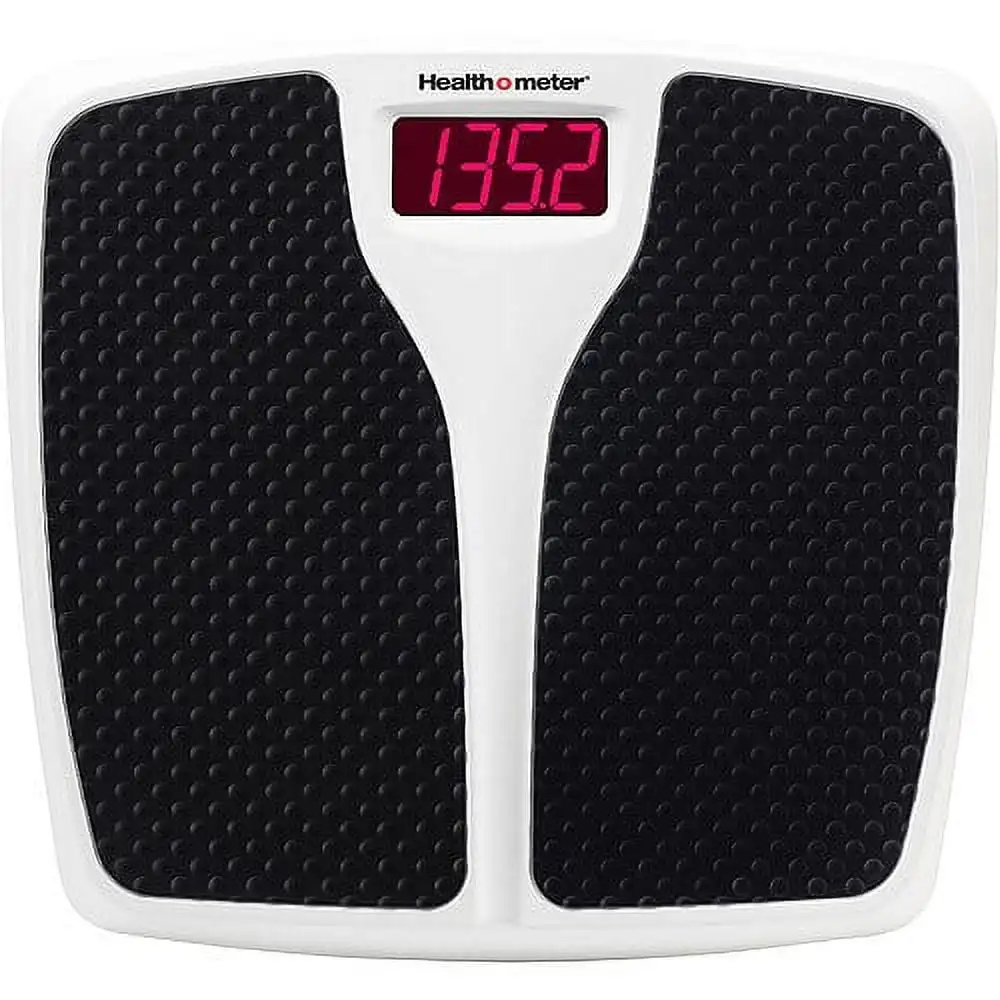 

Split Mat Digital Scale, 400 lbs Capacity, LED Display, Black and White