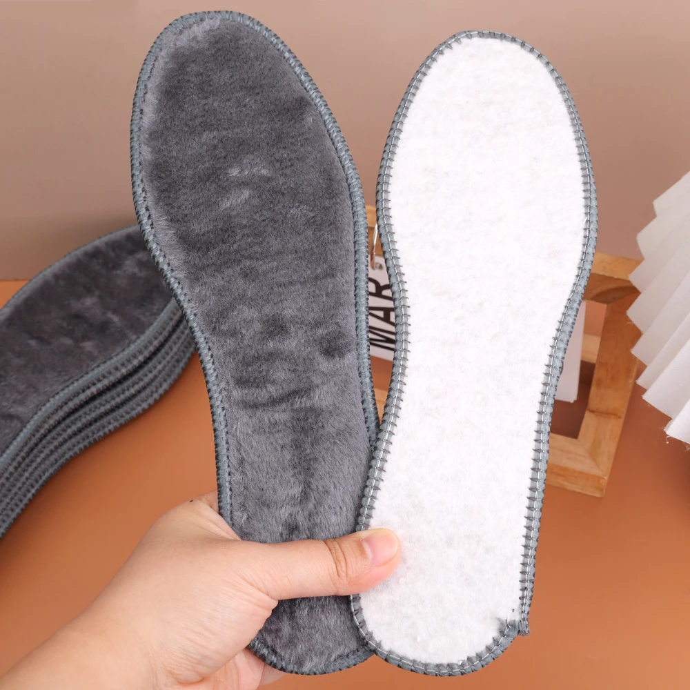 1-5Pairs Winter Shoe Breathable Snow Boots Imitation Rabbit Shoe Pads Thermal Felt Insoles Thicken Warm Heated Insoles Men Women