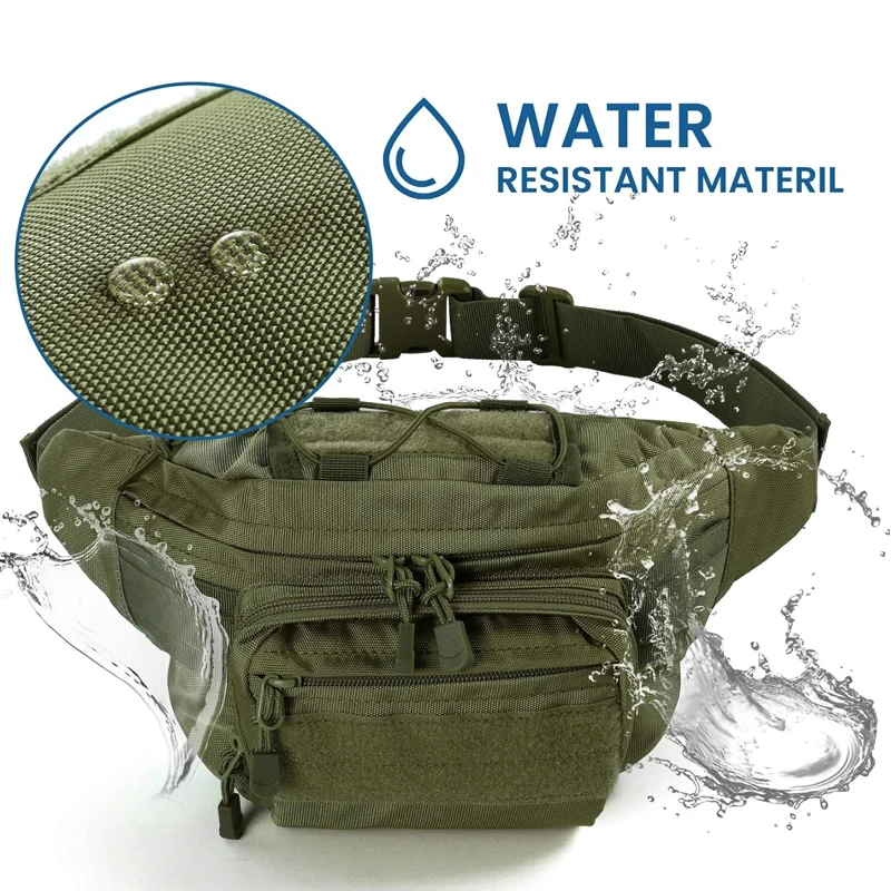 Tactical Waist Pack Military Fanny Pack for Men Outdoor Army Waist Bag Large Waist Pack for Daily Life Cycling Camping Hiking