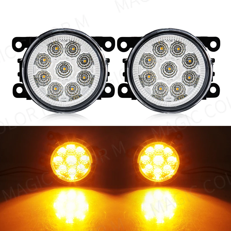 Led Mistlamp Voor Citroen Ford Honda Suzuki Isuzu Mitsubishi Renault Auto Fog Lamp 8000LM 30W Wit Geel 12V Waterdicht