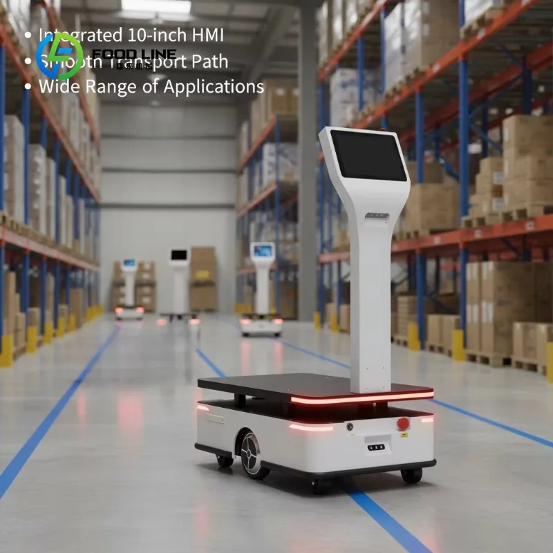 Customized Intelligent Warehouse Logistic Robot Unmanned Control System Customizable 80kg Payload agv Transfer Cart Amr