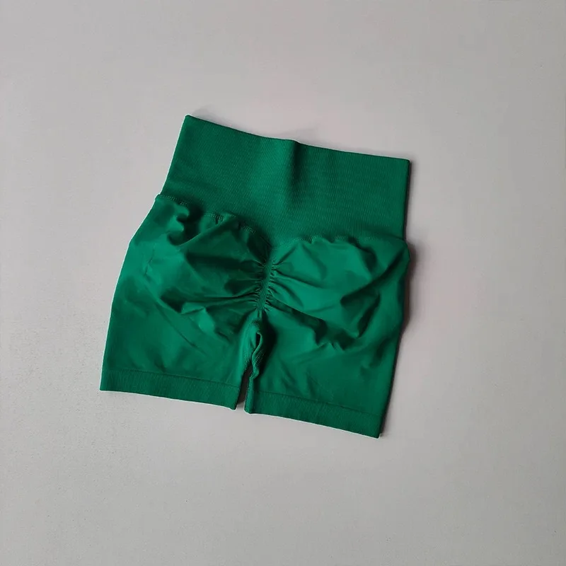 Damen-Sportshorts mit hoher Taille, pfirsichfarben, Hüftheben, Taillenstraffung, Abnehmen, Laufen, Training, Fitness-Kleidung – Detail 21