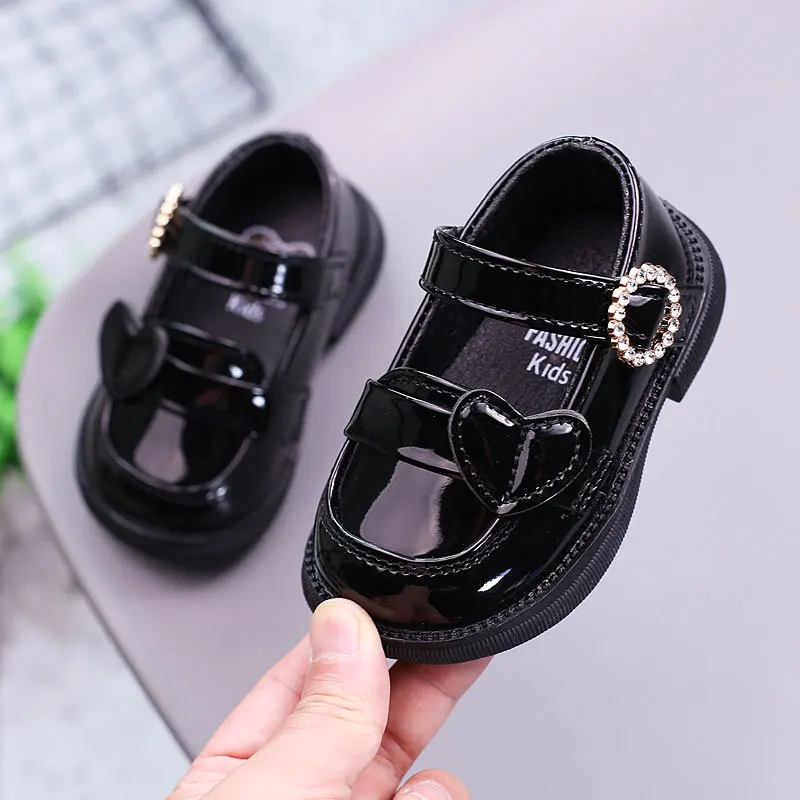 Fashion Girl Princess Leather Shoe 2026 New Korean Version Child Flat Sole Single Shoe French Style Girl Anti Bow Learning Shoe