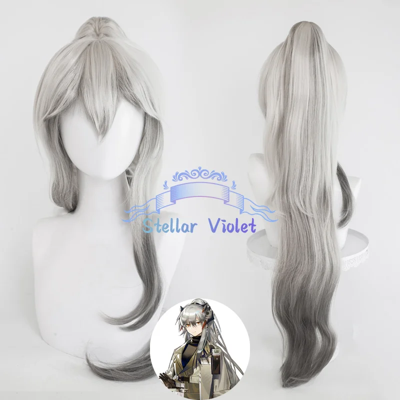 

Парик для косплея Sereia, термостойкие игры Arknights, синтетические парики для косплея, длинные волосы 90 см, черный, белый цвет, аниме-парик, костюм для вечеринки