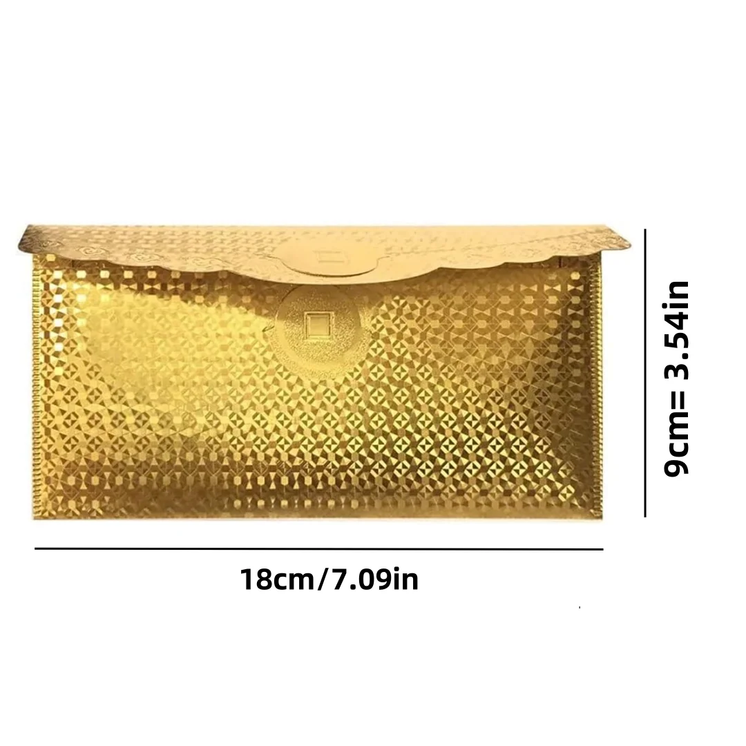 10/20pcs Money Envelopes for Cash Gifts, $100 Dollar Bill Envelope Money Card Gift Gold Foil Plated Banknote Letter Case